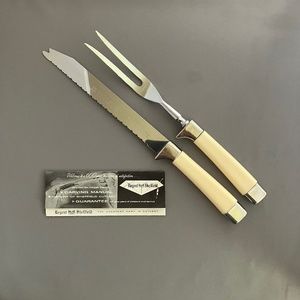 Regent-Sheffield English Stainless Meat Carving Set (2-pc), Vintage, Unused